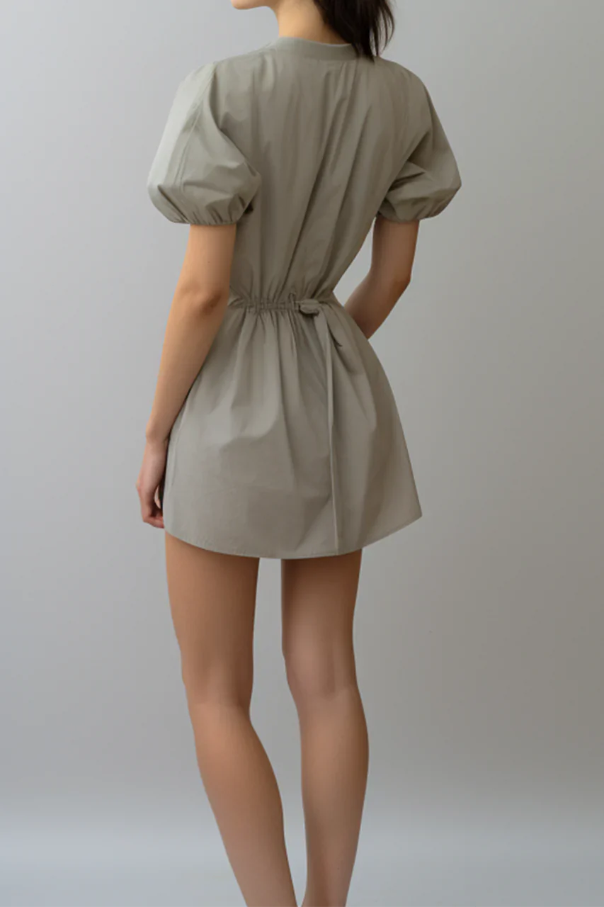 Posey Tie Waist Cotton Mini Dress