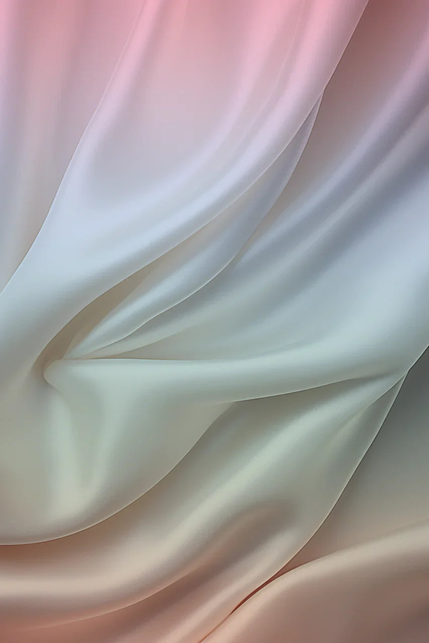 Iris Color Blend Silk Mini Skirt