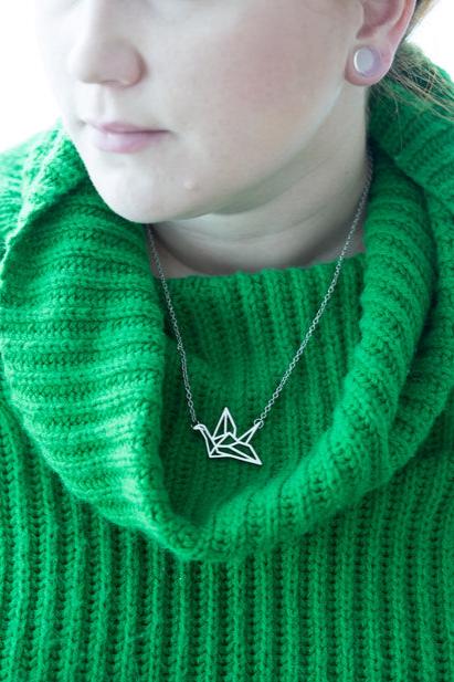 Origami Crane Necklace